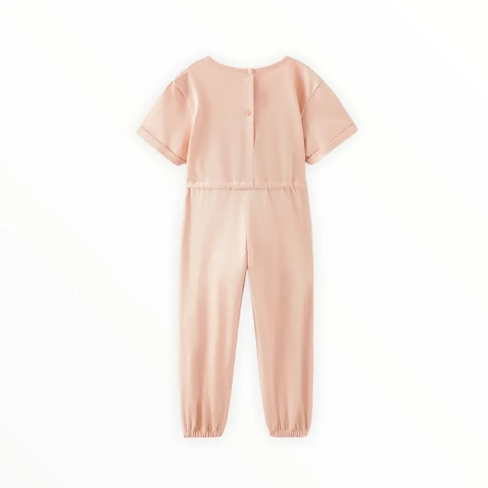 ZARA Kids Pink Cotton Jumpsuit NWT Girls Sizes 10 12 14